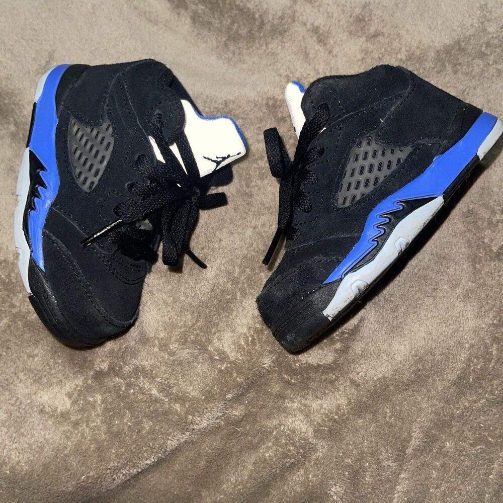 Jordan 5 Racer Blue  Baby Toddler Sneakers Size 5C 440890-041